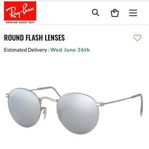 Silver shade round ray bans